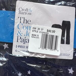 Croft & Barrow Navy Starry Pajama Set